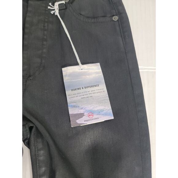 Adriano Goldschmied Jeans Sz 24 Alexxis Vintage Slim High Rise Faux Leather - Picture 4 of 12